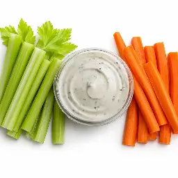 DIPY "NÁŠ" BLUE CHEESE + Řapíkatý Celer + Mrkev - "NÁŠ" BLUE CHEESE + Řapíkatý Celer + Mrkev (80 ml) — krémový blue cheese dip doplněný o čerstvý řapíkatý celer a mrkev.