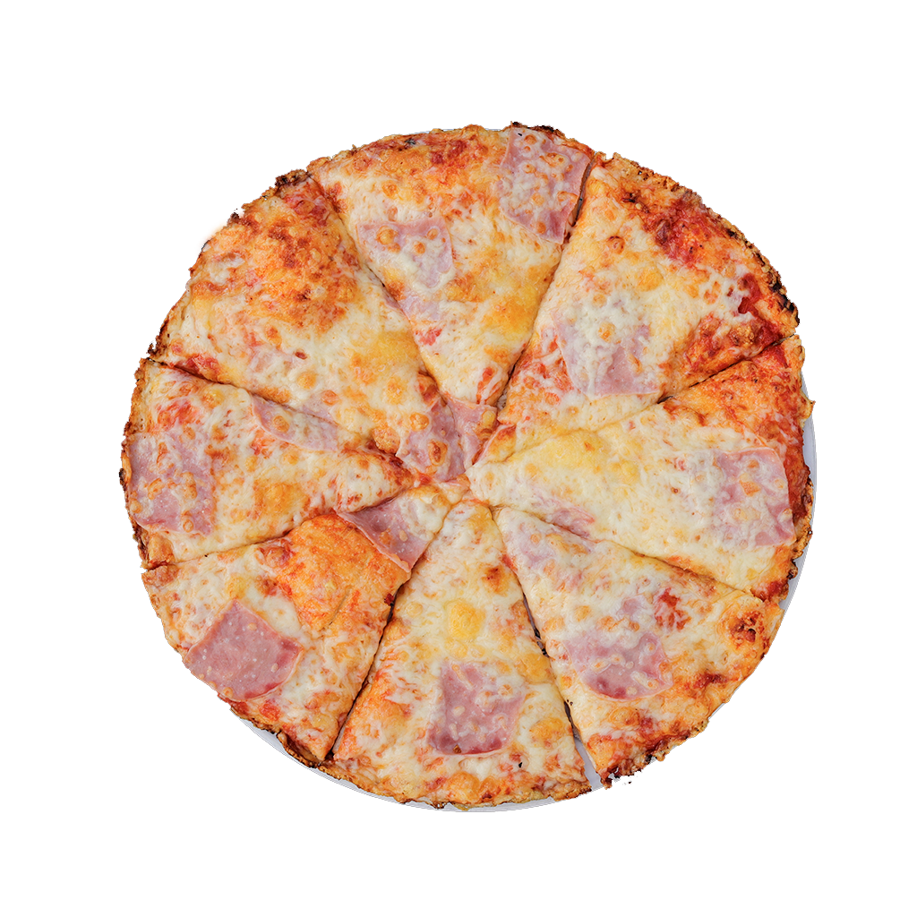 PIZZA 08 ŠUNKOVÁ - Pizza ŠUNKOVÁ — tomato, sýr a šunka. Šťavnatá, čerstvá, přímo k vám domů. Objednej online!