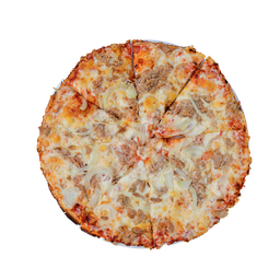 PIZZA 14 TONNO - Pizza TONNO — tomato, sýr, tuňák a cibule. Šťavnatá, čerstvá, přímo k vám domů. Objednej online!