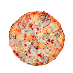 PIZZA 20 MALPASO - Pizza MALPASO — tomato, sýr, salám, slanina, feferony a niva. Šťavnatá, čerstvá, přímo k vám domů. Objednej online!