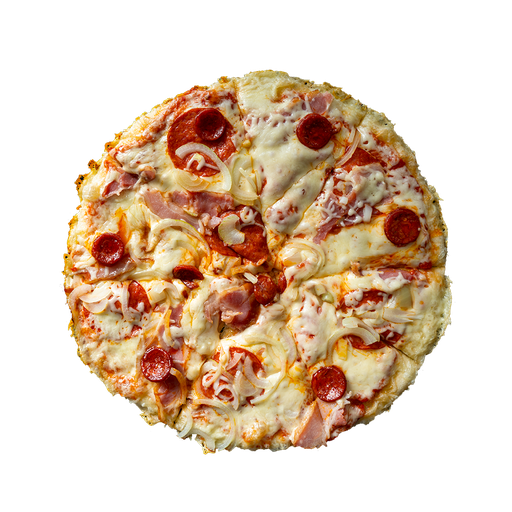 PIZZA 23 CASOLA - Pizza CASOLA — tomato, sýr, česnek, kysané zelí a slanina. Šťavnatá, čerstvá, přímo k vám domů. Objednej online!