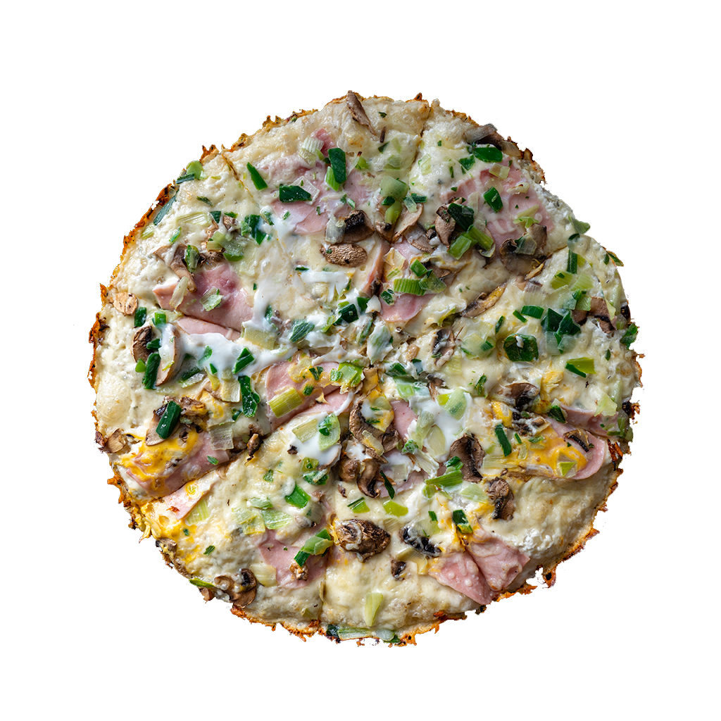 PIZZA 28 LA DESIRE - Pizza LA DESIRE — sýrový základ (smetana, niva), sýr a šunka. Šťavnatá, čerstvá, přímo k vám domů. Objednej online!