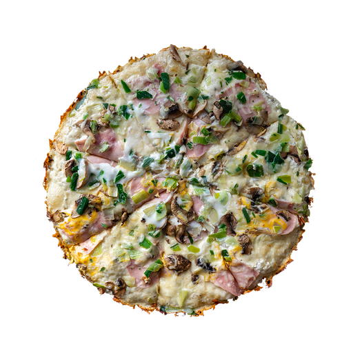 PIZZA 28 LA DESIRE - Pizza LA DESIRE — sýrový základ (smetana, niva), sýr a šunka. Šťavnatá, čerstvá, přímo k vám domů. Objednej online!