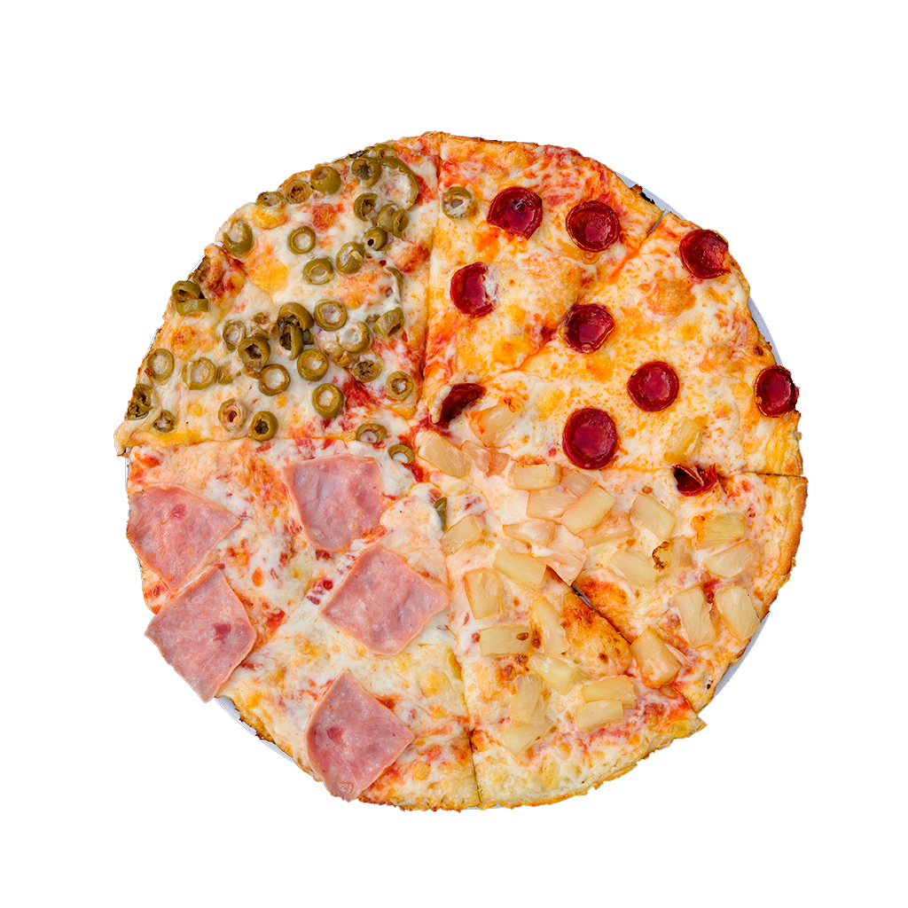 PIZZA 30 QUATTRO STAGIONI - Pizza QUATTRO STAGIONI — tomato, sýr, šunka, klobása a ananas. Šťavnatá, čerstvá, přímo k vám domů. Objednej online!