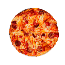 PIZZA 40 DEMONE - Pizza DEMONE — tomato, sýr, sýr s bílou plísní a paprikový salám. Šťavnatá, čerstvá, přímo k vám domů. Objednej online!