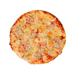 PIZZA 44 SICILIANA - Pizza SICILIANA — tomato, sýr, slanina, broskev a niva. Šťavnatá, čerstvá, přímo k vám domů. Objednej online!