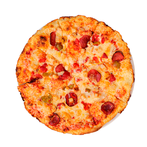 PIZZA 56 POLLO E PICCANTE - Pizza POLLO E PICCANTE — tomato, sýr a paprikový salám. Šťavnatá, čerstvá, přímo k vám domů. Objednej online!