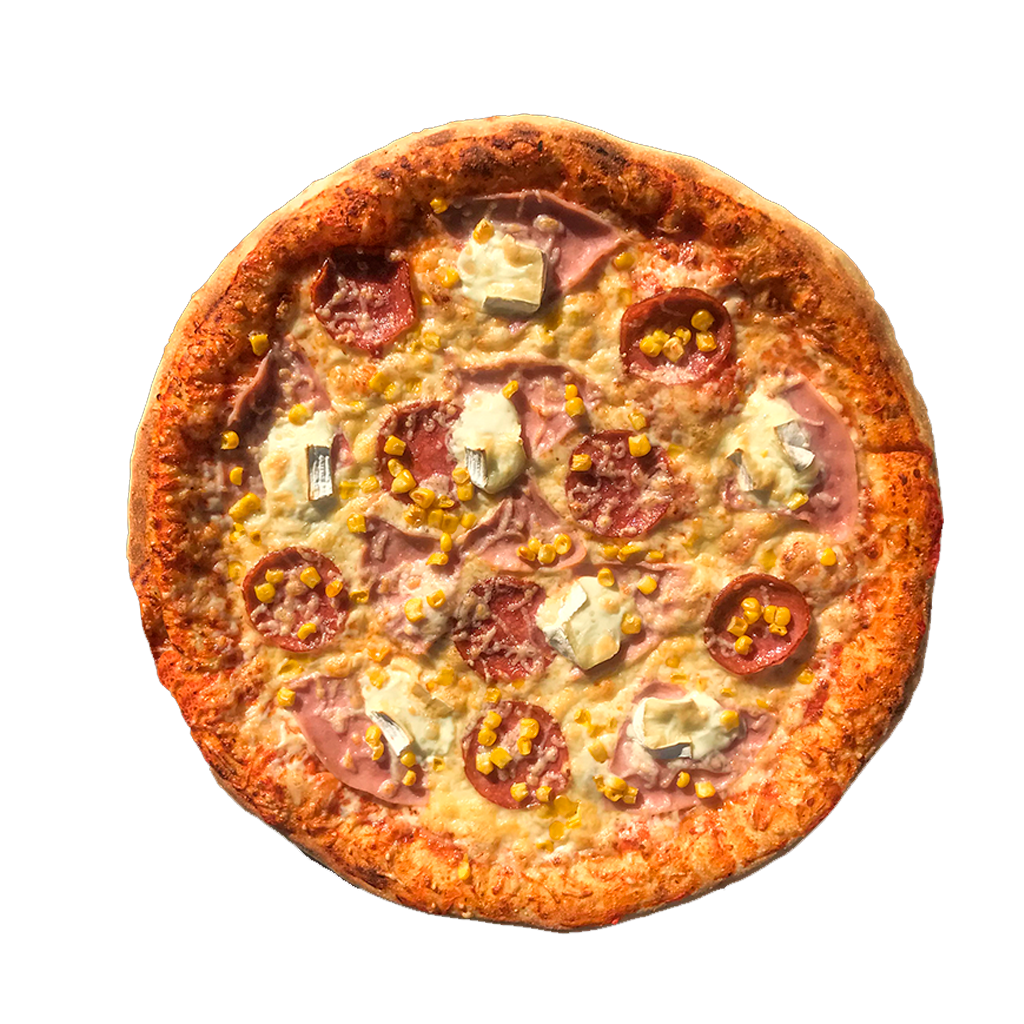 PIZZA S PLNĚNÝM OKRAJEM 68 PIENO DI DAVID - Pizza PIENO DI DAVID — tomato, uzený sýr, šunka a salám. Šťavnatá, čerstvá, přímo k vám domů. Objednej online!