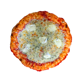 PIZZA S PLNĚNÝM OKRAJEM 70 SEI FORMAGGI - Pizza SEI FORMAGGI — tomato, sýr, niva, uzený sýr a mozzarella. Šťavnatá, čerstvá, přímo k vám domů. Objednej online!
