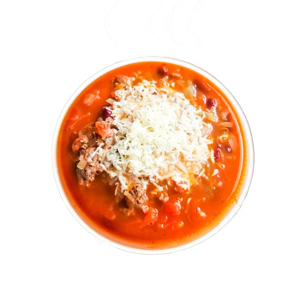 POLÉVKY Polévka Chilli SIDONIO - Chilly polévku SIdonio si objednáš na pobočkách Sokolov a Ostrov nebo si jí objednej online a přivezeme ti ji až ke dveřím. Rozvážíme v okolí Sokolova a Ostrova. Obsahuje cibuli, česnek, hovězí mleté maso, fazole, sýr, loupané rajče, chilli papričky.